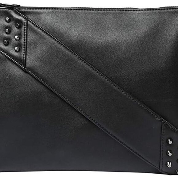 Fashion Women Clutches Rivet PU Leather Crossbody Bag Envelope Clutch Purse with - Picture 1 of 6